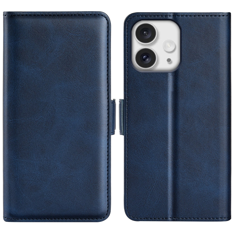 Estuche para teléfono de cuero con tapa horizontal y hebilla magnética de doble cara, For iPhone 18 Pro / 17 Pro, For iPhone 18 Pro Max / 17 Pro Max, For iPhone 17e / 16e, For iPhone 17, For iPhone Air, For iPhone 16 Pro Max, For iPhone 16 Pro         ...