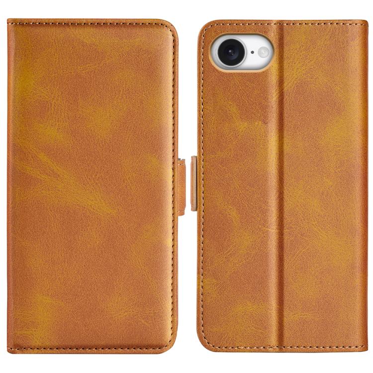 Estuche para teléfono de cuero con tapa horizontal y hebilla magnética de doble cara, For iPhone 18 Pro / 17 Pro, For iPhone 18 Pro Max / 17 Pro Max, For iPhone 17e / 16e, For iPhone 17, For iPhone Air, For iPhone 16 Pro Max, For iPhone 16 Pro         ...