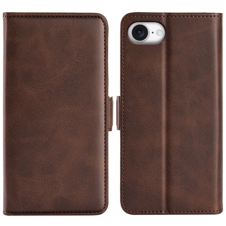 Estuche para teléfono de cuero con tapa horizontal y hebilla magnética de doble cara, For iPhone 18 Pro / 17 Pro, For iPhone 18 Pro Max / 17 Pro Max, For iPhone 17e / 16e, For iPhone 17, For iPhone Air, For iPhone 16 Pro Max, For iPhone 16 Pro         ...