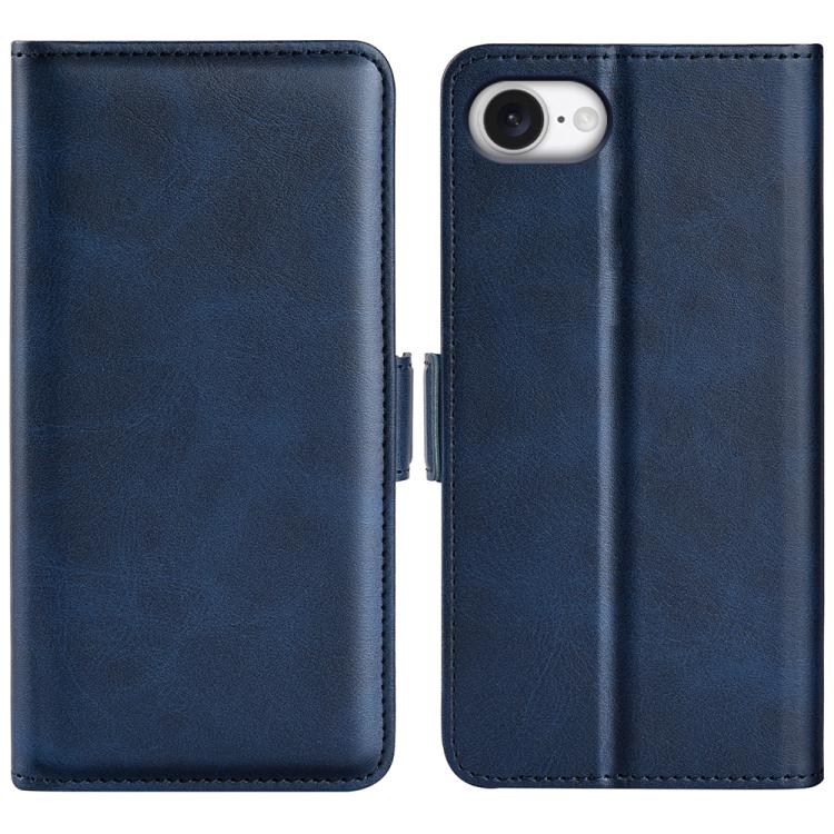 Estuche para teléfono de cuero con tapa horizontal y hebilla magnética de doble cara, For iPhone 18 Pro / 17 Pro, For iPhone 18 Pro Max / 17 Pro Max, For iPhone 17e / 16e, For iPhone 17, For iPhone Air, For iPhone 16 Pro Max, For iPhone 16 Pro         ...