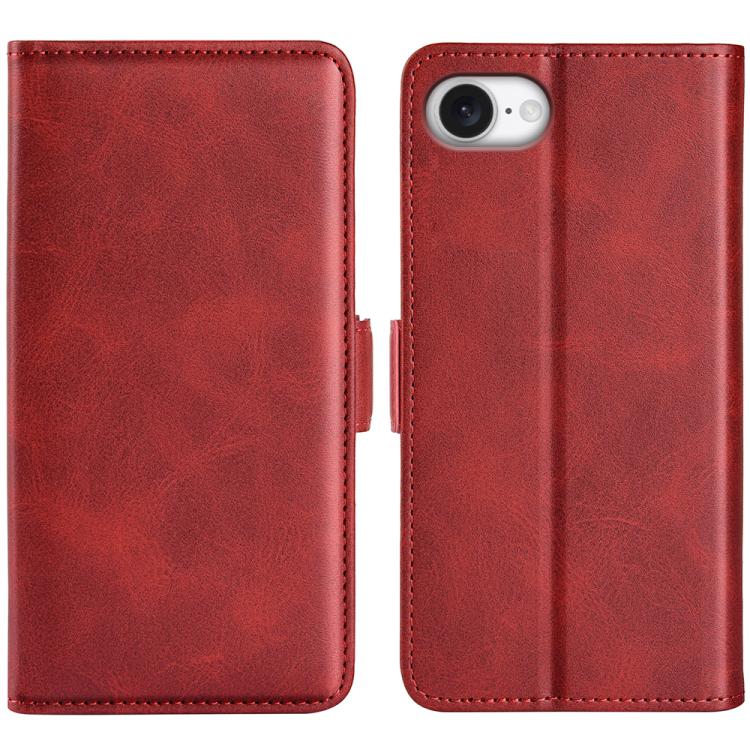 Estuche para teléfono de cuero con tapa horizontal y hebilla magnética de doble cara, For iPhone 18 Pro / 17 Pro, For iPhone 18 Pro Max / 17 Pro Max, For iPhone 17e / 16e, For iPhone 17, For iPhone Air, For iPhone 16 Pro Max, For iPhone 16 Pro         ...