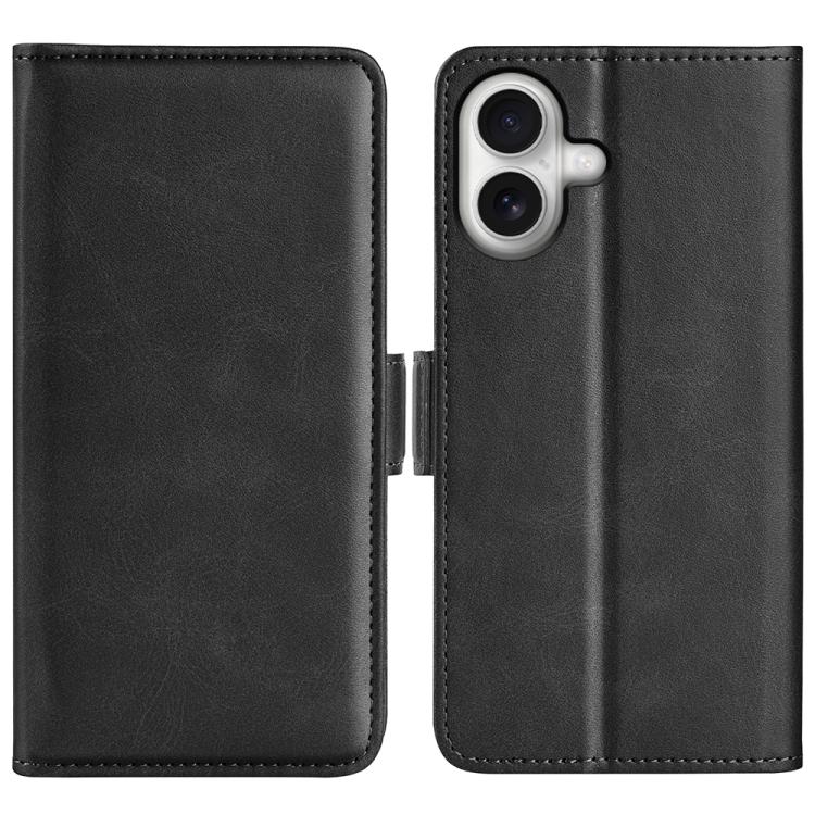 Estuche para teléfono de cuero con tapa horizontal y hebilla magnética de doble cara, For iPhone 18 Pro / 17 Pro, For iPhone 18 Pro Max / 17 Pro Max, For iPhone 17e / 16e, For iPhone 17, For iPhone Air, For iPhone 16 Pro Max, For iPhone 16 Pro         ...