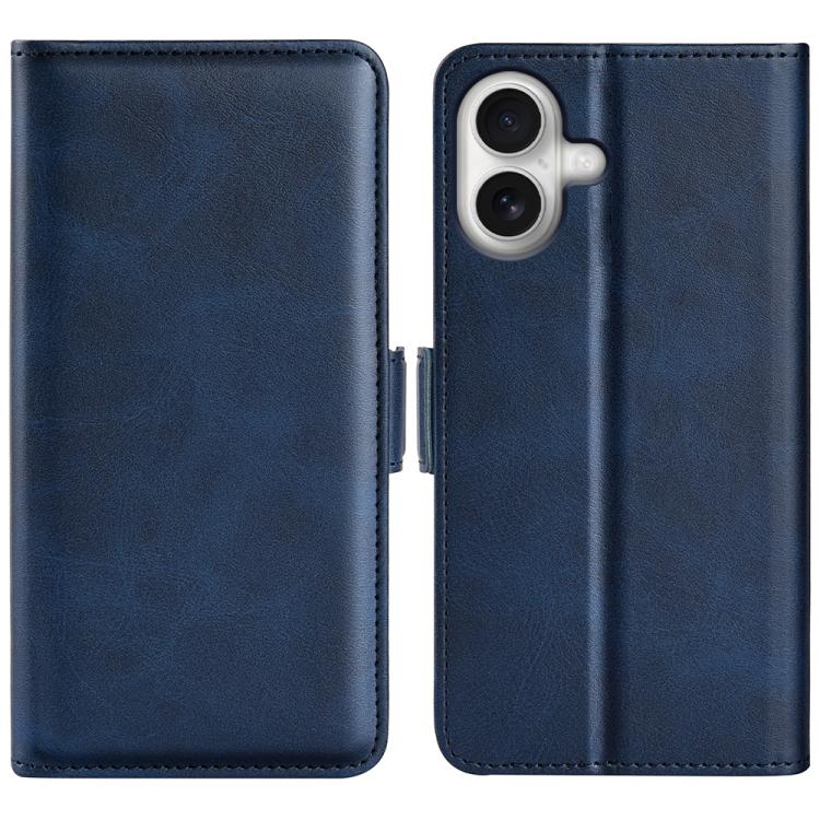 Estuche para teléfono de cuero con tapa horizontal y hebilla magnética de doble cara, For iPhone 18 Pro / 17 Pro, For iPhone 18 Pro Max / 17 Pro Max, For iPhone 17e / 16e, For iPhone 17, For iPhone Air, For iPhone 16 Pro Max, For iPhone 16 Pro         ...