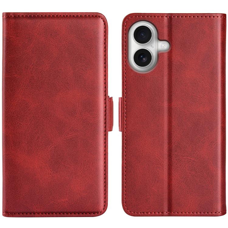 Estuche para teléfono de cuero con tapa horizontal y hebilla magnética de doble cara, For iPhone 18 Pro / 17 Pro, For iPhone 18 Pro Max / 17 Pro Max, For iPhone 17e / 16e, For iPhone 17, For iPhone Air, For iPhone 16 Pro Max, For iPhone 16 Pro         ...