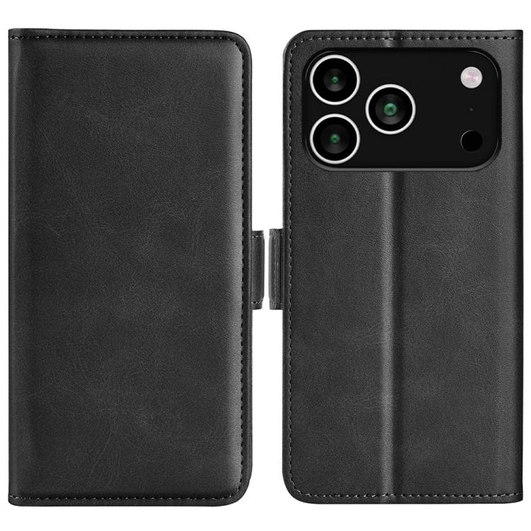 Estuche para teléfono de cuero con tapa horizontal y hebilla magnética de doble cara, For iPhone 18 Pro / 17 Pro, For iPhone 18 Pro Max / 17 Pro Max, For iPhone 17e / 16e, For iPhone 17, For iPhone Air, For iPhone 16 Pro Max, For iPhone 16 Pro         ...