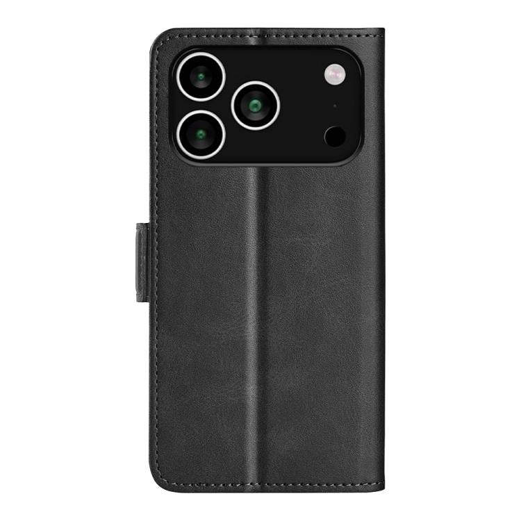 Estuche para teléfono de cuero con tapa horizontal y hebilla magnética de doble cara, For iPhone 18 Pro / 17 Pro, For iPhone 18 Pro Max / 17 Pro Max, For iPhone 17e / 16e, For iPhone 17, For iPhone Air, For iPhone 16 Pro Max, For iPhone 16 Pro         ...