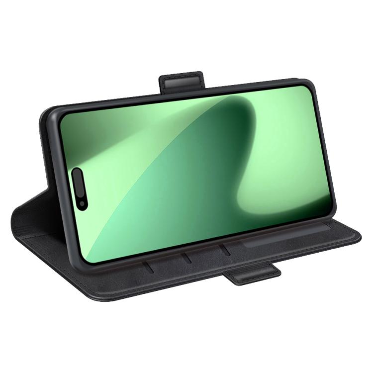 Estuche para teléfono de cuero con tapa horizontal y hebilla magnética de doble cara, For iPhone 18 Pro / 17 Pro, For iPhone 18 Pro Max / 17 Pro Max, For iPhone 17e / 16e, For iPhone 17, For iPhone Air, For iPhone 16 Pro Max, For iPhone 16 Pro         ...