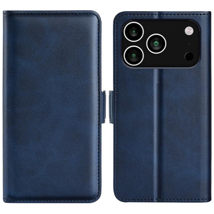 Estuche para teléfono de cuero con tapa horizontal y hebilla magnética de doble cara, For iPhone 18 Pro / 17 Pro, For iPhone 18 Pro Max / 17 Pro Max, For iPhone 17e / 16e, For iPhone 17, For iPhone Air, For iPhone 16 Pro Max, For iPhone 16 Pro         ...