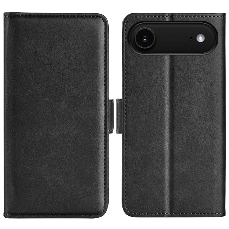 Estuche para teléfono de cuero con tapa horizontal y hebilla magnética de doble cara, For iPhone 18 Pro / 17 Pro, For iPhone 18 Pro Max / 17 Pro Max, For iPhone 17e / 16e, For iPhone 17, For iPhone Air, For iPhone 16 Pro Max, For iPhone 16 Pro         ...