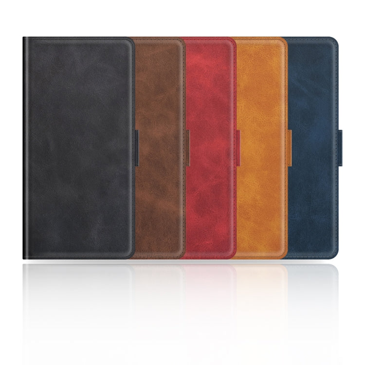Estuche para teléfono de cuero con tapa horizontal y hebilla magnética de doble cara, For iPhone 18 Pro / 17 Pro, For iPhone 18 Pro Max / 17 Pro Max, For iPhone 17e / 16e, For iPhone 17, For iPhone Air, For iPhone 16 Pro Max, For iPhone 16 Pro         ...