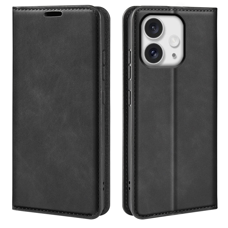 Estuche para teléfono de cuero con succión magnética de piel retro, For iPhone 18 Pro / 17 Pro, For iPhone 18 Pro Max / 17 Pro Max, For iPhone 17e / 16e, For iPhone 17, For iPhone Air, For iPhone 16 Pro Max, For iPhone 16 Pro, For iPhone 16 Plus       ...