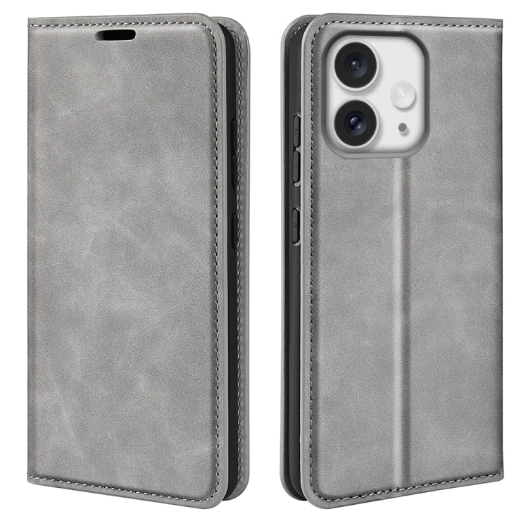 Estuche para teléfono de cuero con succión magnética de piel retro, For iPhone 18 Pro / 17 Pro, For iPhone 18 Pro Max / 17 Pro Max, For iPhone 17e / 16e, For iPhone 17, For iPhone Air, For iPhone 16 Pro Max, For iPhone 16 Pro, For iPhone 16 Plus       ...