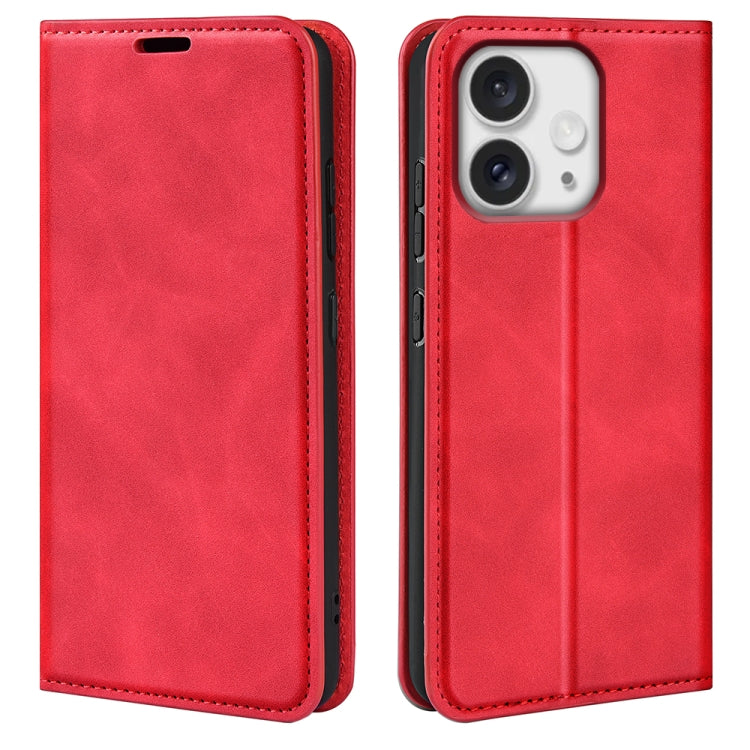 Estuche para teléfono de cuero con succión magnética de piel retro, For iPhone 18 Pro / 17 Pro, For iPhone 18 Pro Max / 17 Pro Max, For iPhone 17e / 16e, For iPhone 17, For iPhone Air, For iPhone 16 Pro Max, For iPhone 16 Pro, For iPhone 16 Plus       ...