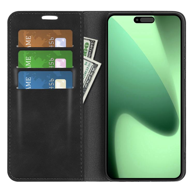 Estuche para teléfono de cuero con succión magnética de piel retro, For iPhone 18 Pro / 17 Pro, For iPhone 18 Pro Max / 17 Pro Max, For iPhone 17e / 16e, For iPhone 17, For iPhone Air, For iPhone 16 Pro Max, For iPhone 16 Pro, For iPhone 16 Plus       ...