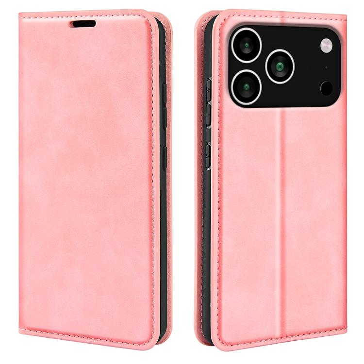 Estuche para teléfono de cuero con succión magnética de piel retro, For iPhone 18 Pro / 17 Pro, For iPhone 18 Pro Max / 17 Pro Max, For iPhone 17e / 16e, For iPhone 17, For iPhone Air, For iPhone 16 Pro Max, For iPhone 16 Pro, For iPhone 16 Plus       ...