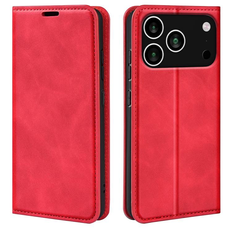 Estuche para teléfono de cuero con succión magnética de piel retro, For iPhone 18 Pro / 17 Pro, For iPhone 18 Pro Max / 17 Pro Max, For iPhone 17e / 16e, For iPhone 17, For iPhone Air, For iPhone 16 Pro Max, For iPhone 16 Pro, For iPhone 16 Plus       ...