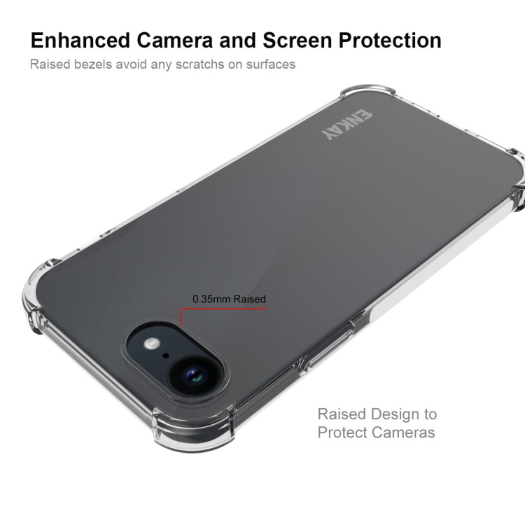 ENKAY Clear TPU Estuche para teléfono a prueba de golpes, For iPhone 17e / 16e, For iPhone 17 Pro Max, For iPhone 17 Pro, For iPhone 17, For iPhone Air, For iPhone 16 Pro Max, For MagSafe Battery Pack, For iPhone 16 Pro, For iPhone 16 Plus, For iPhone ...