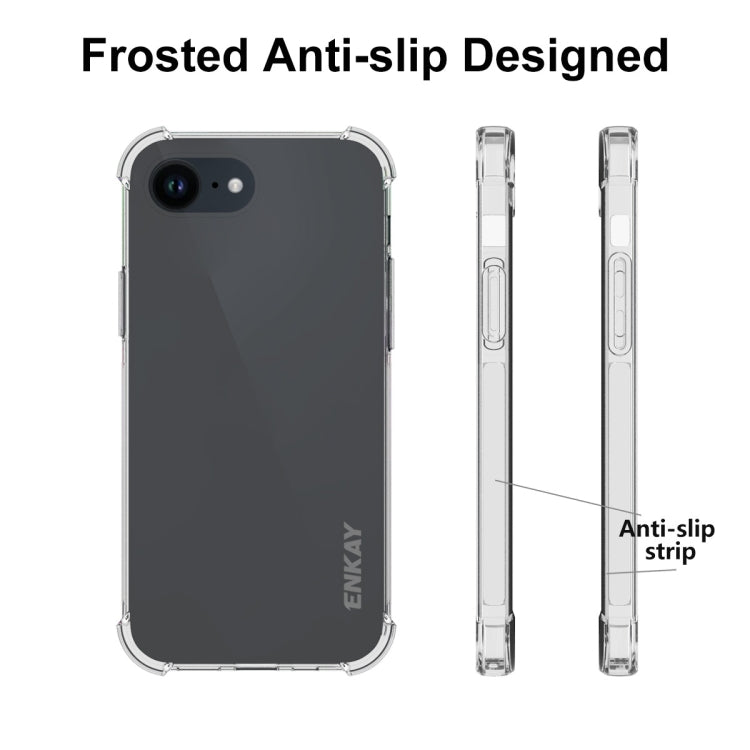 ENKAY Clear TPU Estuche para teléfono a prueba de golpes, For iPhone 17e / 16e, For iPhone 17 Pro Max, For iPhone 17 Pro, For iPhone 17, For iPhone Air, For iPhone 16 Pro Max, For MagSafe Battery Pack, For iPhone 16 Pro, For iPhone 16 Plus, For iPhone ...