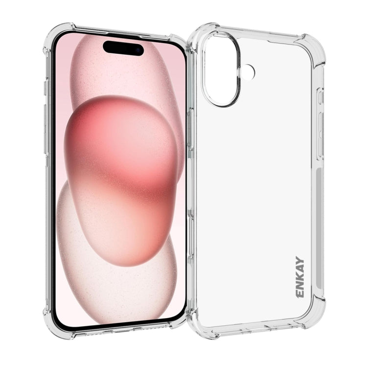 ENKAY Clear TPU Estuche para teléfono a prueba de golpes, For iPhone 17e / 16e, For iPhone 17 Pro Max, For iPhone 17 Pro, For iPhone 17, For iPhone Air, For iPhone 16 Pro Max, For MagSafe Battery Pack, For iPhone 16 Pro, For iPhone 16 Plus, For iPhone ...