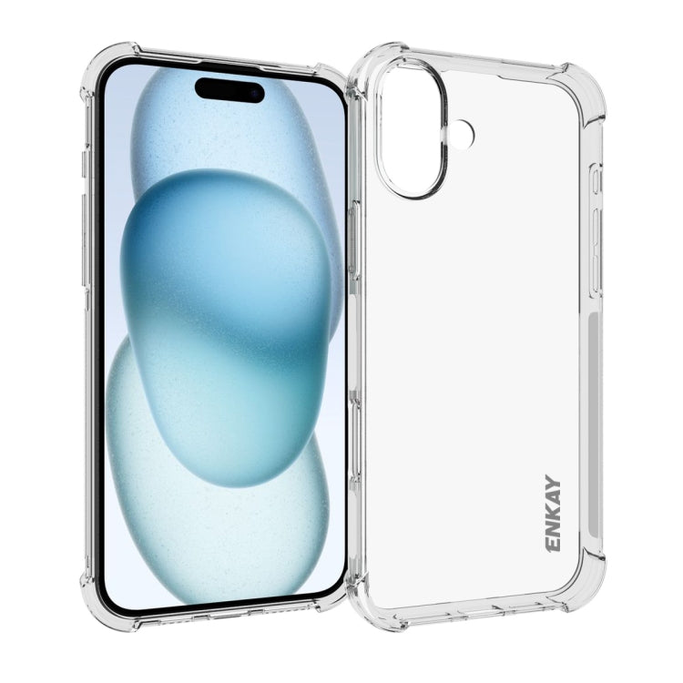 ENKAY Clear TPU Estuche para teléfono a prueba de golpes, For iPhone 17e / 16e, For iPhone 17 Pro Max, For iPhone 17 Pro, For iPhone 17, For iPhone Air, For iPhone 16 Pro Max, For MagSafe Battery Pack, For iPhone 16 Pro, For iPhone 16 Plus, For iPhone ...