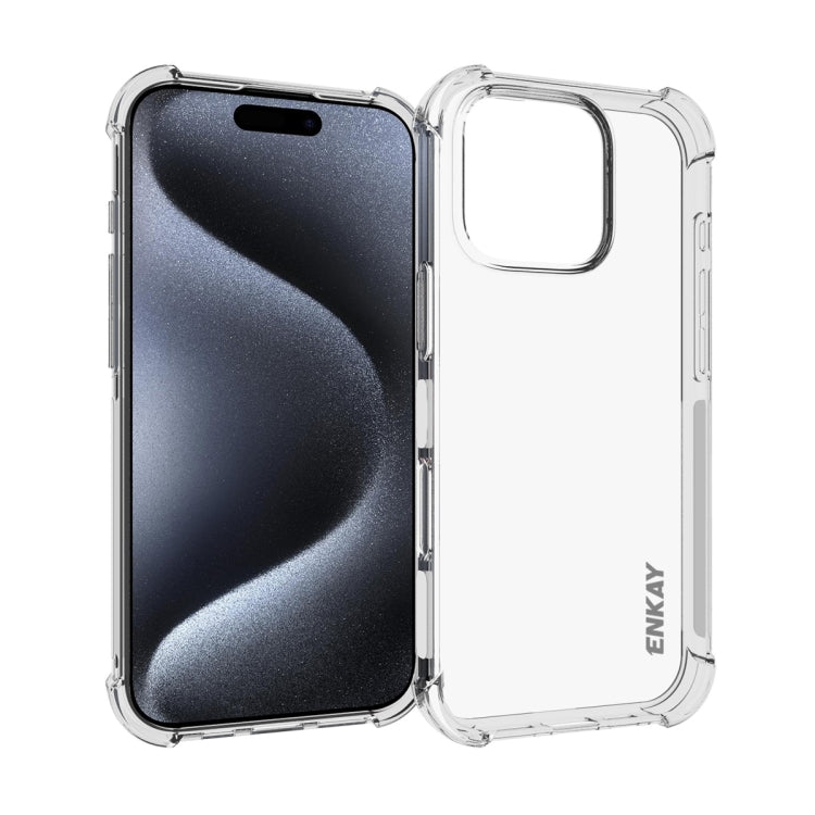 ENKAY Clear TPU Estuche para teléfono a prueba de golpes, For iPhone 17e / 16e, For iPhone 17 Pro Max, For iPhone 17 Pro, For iPhone 17, For iPhone Air, For iPhone 16 Pro Max, For MagSafe Battery Pack, For iPhone 16 Pro, For iPhone 16 Plus, For iPhone ...