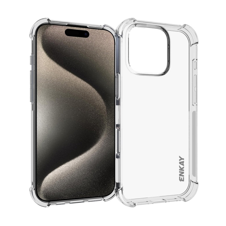 ENKAY Clear TPU Estuche para teléfono a prueba de golpes, For iPhone 17e / 16e, For iPhone 17 Pro Max, For iPhone 17 Pro, For iPhone 17, For iPhone Air, For iPhone 16 Pro Max, For MagSafe Battery Pack, For iPhone 16 Pro, For iPhone 16 Plus, For iPhone ...