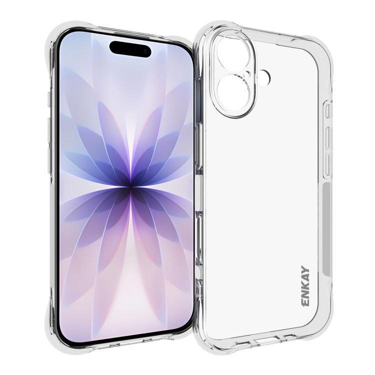 ENKAY Clear TPU Estuche para teléfono a prueba de golpes, For iPhone 17e / 16e, For iPhone 17 Pro Max, For iPhone 17 Pro, For iPhone 17, For iPhone Air, For iPhone 16 Pro Max, For MagSafe Battery Pack, For iPhone 16 Pro, For iPhone 16 Plus, For iPhone ...
