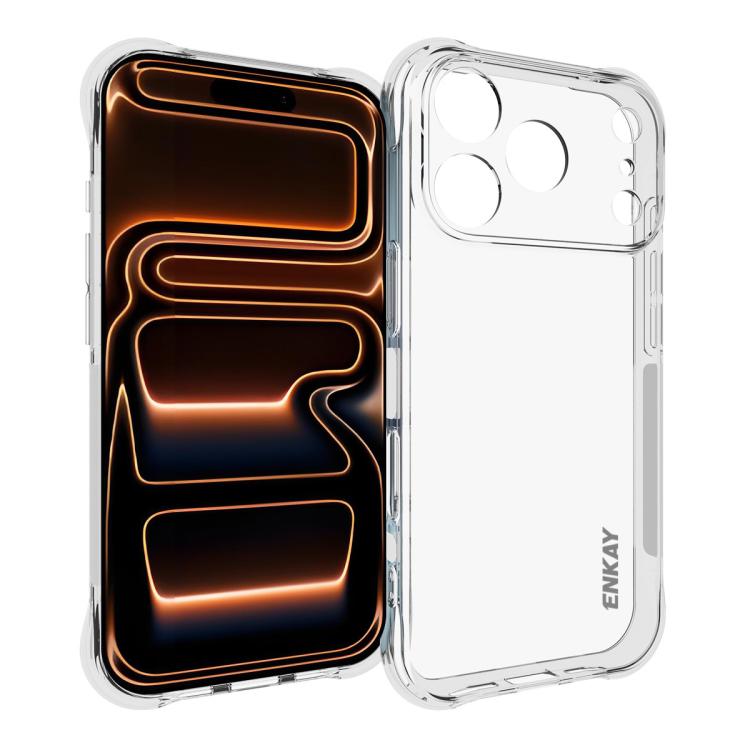 ENKAY Clear TPU Estuche para teléfono a prueba de golpes, For iPhone 17e / 16e, For iPhone 17 Pro Max, For iPhone 17 Pro, For iPhone 17, For iPhone Air, For iPhone 16 Pro Max, For MagSafe Battery Pack, For iPhone 16 Pro, For iPhone 16 Plus, For iPhone ...