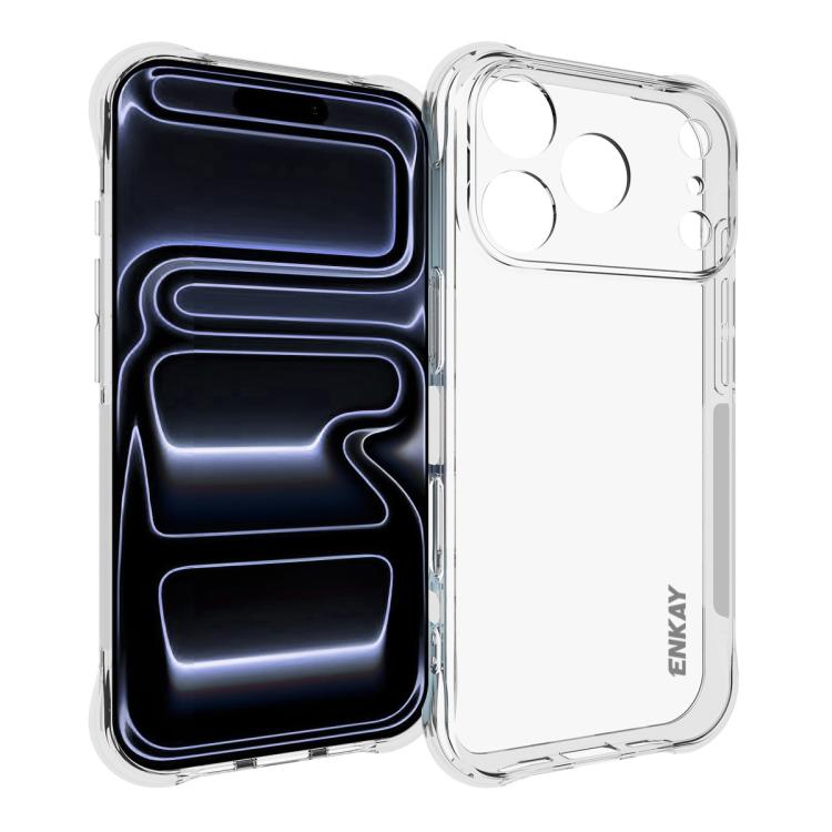 ENKAY Clear TPU Estuche para teléfono a prueba de golpes, For iPhone 17e / 16e, For iPhone 17 Pro Max, For iPhone 17 Pro, For iPhone 17, For iPhone Air, For iPhone 16 Pro Max, For MagSafe Battery Pack, For iPhone 16 Pro, For iPhone 16 Plus, For iPhone ...
