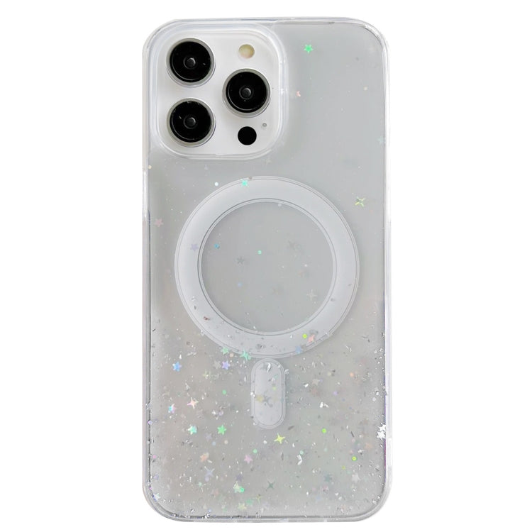 Estuche para teléfono MagSafe Glitter Hybrid Clear TPU, For iPhone 16 Pro Max, For iPhone 16 Pro, For iPhone 16 Plus, For iPhone 16, For iPhone 15 Pro Max, For iPhone 15 Pro, For iPhone 15 Plus, For iPhone 15, For iPhone 14 Plus