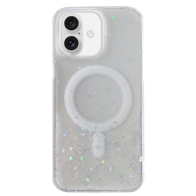 Estuche para teléfono MagSafe Glitter Hybrid Clear TPU, For iPhone 16 Pro Max, For iPhone 16 Pro, For iPhone 16 Plus, For iPhone 16, For iPhone 15 Pro Max, For iPhone 15 Pro, For iPhone 15 Plus, For iPhone 15, For iPhone 14 Plus