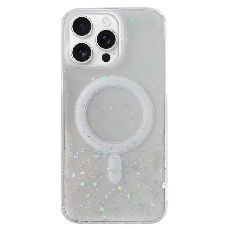 Estuche para teléfono MagSafe Glitter Hybrid Clear TPU, For iPhone 16 Pro Max, For iPhone 16 Pro, For iPhone 16 Plus, For iPhone 16, For iPhone 15 Pro Max, For iPhone 15 Pro, For iPhone 15 Plus, For iPhone 15, For iPhone 14 Plus