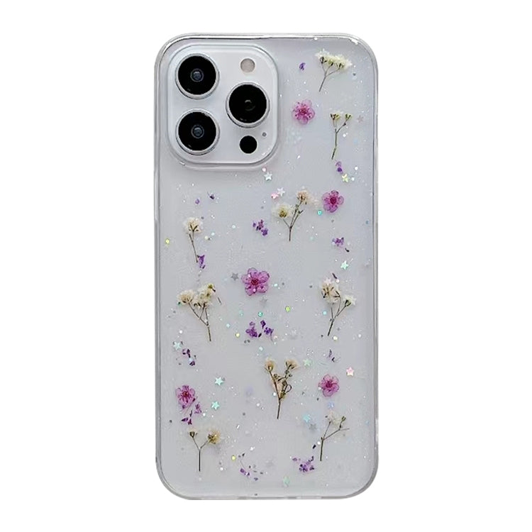 Estuche protector de teléfono TPU con patrón de flores de Gypsophila, For iPhone 17e / 16e, For iPhone 16 Pro Max, For iPhone 16 Pro, For iPhone 16 Plus, For iPhone 16, For iPhone 15 Pro Max, For iPhone 15 Pro, For iPhone 15 Plus, For iPhone 15