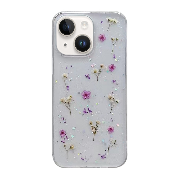 Estuche protector de teléfono TPU con patrón de flores de Gypsophila, For iPhone 17e / 16e, For iPhone 16 Pro Max, For iPhone 16 Pro, For iPhone 16 Plus, For iPhone 16, For iPhone 15 Pro Max, For iPhone 15 Pro, For iPhone 15 Plus, For iPhone 15