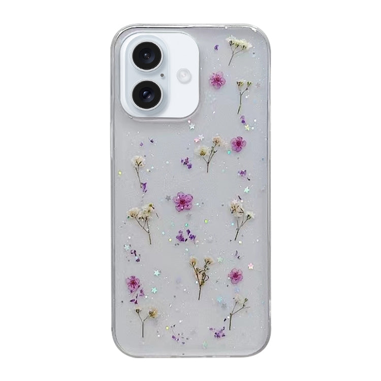 Estuche protector de teléfono TPU con patrón de flores de Gypsophila, For iPhone 17e / 16e, For iPhone 16 Pro Max, For iPhone 16 Pro, For iPhone 16 Plus, For iPhone 16, For iPhone 15 Pro Max, For iPhone 15 Pro, For iPhone 15 Plus, For iPhone 15
