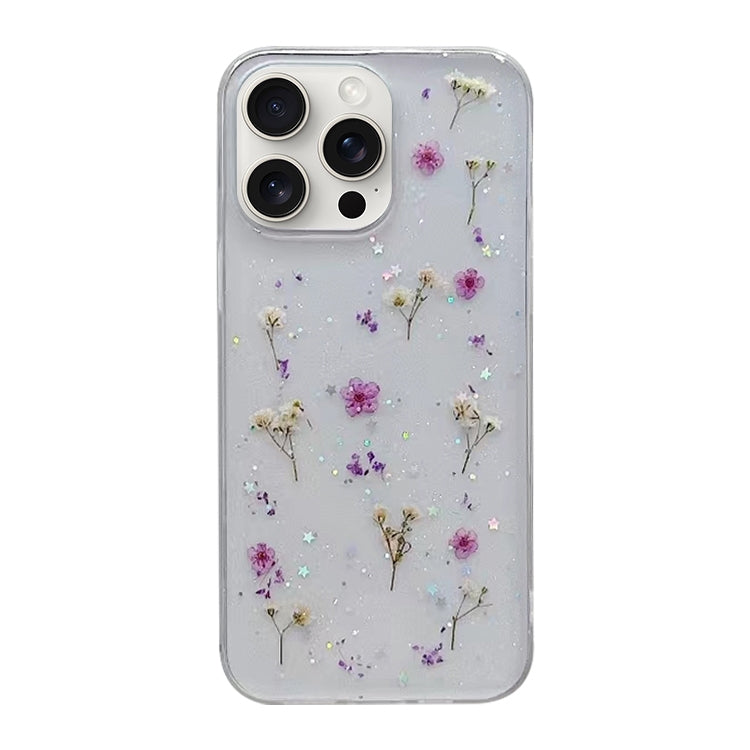 Estuche protector de teléfono TPU con patrón de flores de Gypsophila, For iPhone 17e / 16e, For iPhone 16 Pro Max, For iPhone 16 Pro, For iPhone 16 Plus, For iPhone 16, For iPhone 15 Pro Max, For iPhone 15 Pro, For iPhone 15 Plus, For iPhone 15