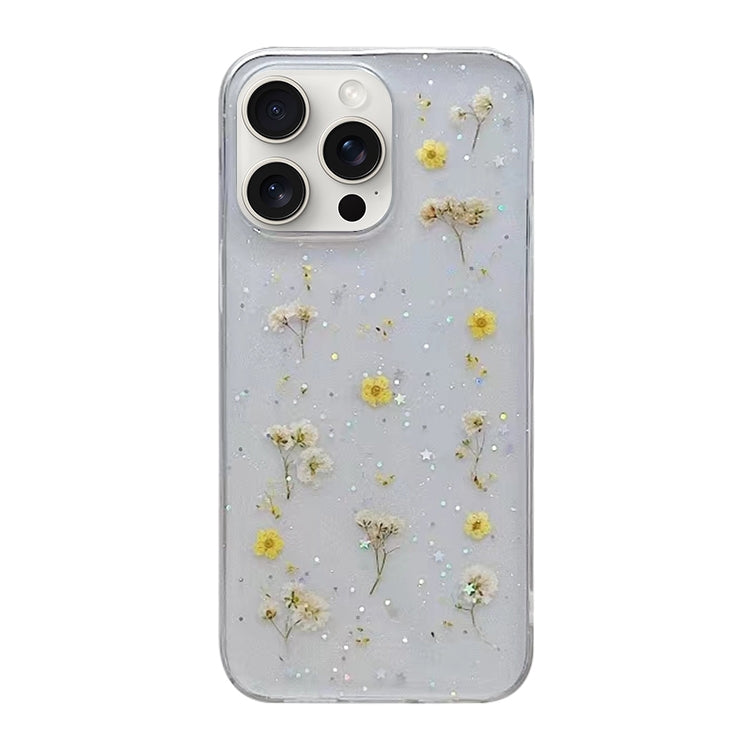 Estuche protector de teléfono TPU con patrón de flores de Gypsophila, For iPhone 17e / 16e, For iPhone 16 Pro Max, For iPhone 16 Pro, For iPhone 16 Plus, For iPhone 16, For iPhone 15 Pro Max, For iPhone 15 Pro, For iPhone 15 Plus, For iPhone 15