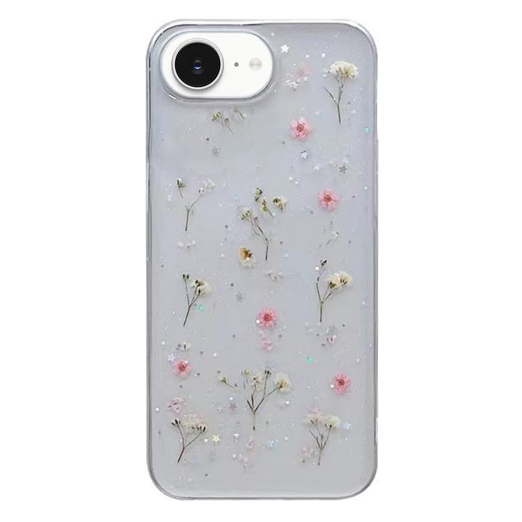 Estuche protector de teléfono TPU con patrón de flores de Gypsophila, For iPhone 17e / 16e, For iPhone 16 Pro Max, For iPhone 16 Pro, For iPhone 16 Plus, For iPhone 16, For iPhone 15 Pro Max, For iPhone 15 Pro, For iPhone 15 Plus, For iPhone 15