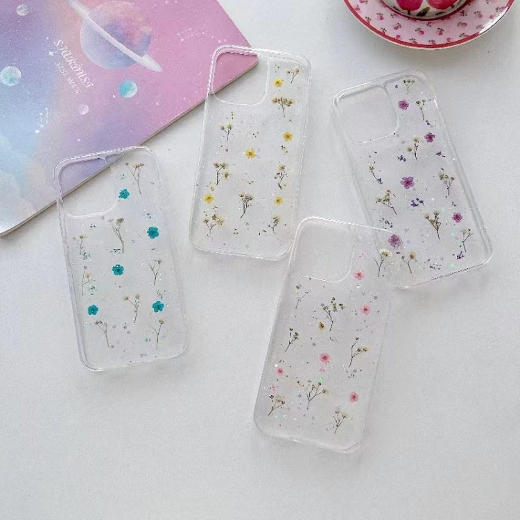 Estuche protector de teléfono TPU con patrón de flores de Gypsophila, For iPhone 17e / 16e, For iPhone 16 Pro Max, For iPhone 16 Pro, For iPhone 16 Plus, For iPhone 16, For iPhone 15 Pro Max, For iPhone 15 Pro, For iPhone 15 Plus, For iPhone 15