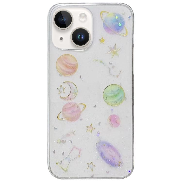 Cosmic Star Glitter Epoxi TPU Funda para teléfono, For iPhone 17e / 16e, For iPhone 16 Pro Max, For iPhone 16 Pro, For iPhone 16 Plus, For iPhone 16, For iPhone 15 Pro Max, For iPhone 15 Pro, For iPhone 15 Plus, For iPhone 15
