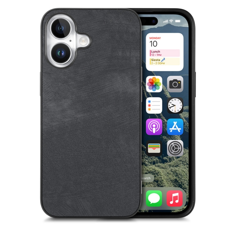 Caja del teléfono de la contraportada de la PC del cuero del vintage, For iPhone 17e / 16e, For iPhone 17 Pro Max, For iPhone 17 Pro, For iPhone 17, For iPhone Air, For iPhone 16 Pro Max, For iPhone 16 Pro, For iPhone 16 Plus