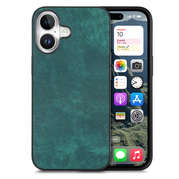 Caja del teléfono de la contraportada de la PC del cuero del vintage, For iPhone 17e / 16e, For iPhone 17 Pro Max, For iPhone 17 Pro, For iPhone 17, For iPhone Air, For iPhone 16 Pro Max, For iPhone 16 Pro, For iPhone 16 Plus