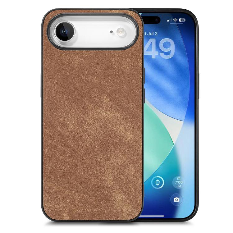 Caja del teléfono de la contraportada de la PC del cuero del vintage, For iPhone 17e / 16e, For iPhone 17 Pro Max, For iPhone 17 Pro, For iPhone 17, For iPhone Air, For iPhone 16 Pro Max, For iPhone 16 Pro, For iPhone 16 Plus