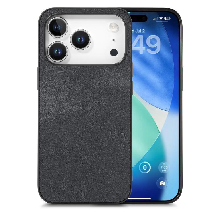 Caja del teléfono de la contraportada de la PC del cuero del vintage, For iPhone 17e / 16e, For iPhone 17 Pro Max, For iPhone 17 Pro, For iPhone 17, For iPhone Air, For iPhone 16 Pro Max, For iPhone 16 Pro, For iPhone 16 Plus