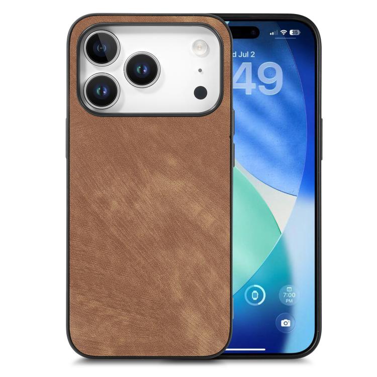 Caja del teléfono de la contraportada de la PC del cuero del vintage, For iPhone 17e / 16e, For iPhone 17 Pro Max, For iPhone 17 Pro, For iPhone 17, For iPhone Air, For iPhone 16 Pro Max, For iPhone 16 Pro, For iPhone 16 Plus