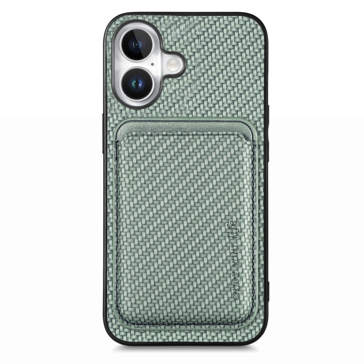 Caja del teléfono Magsafe de la tarjeta de cuero de fibra de carbono, For iPhone 18 Pro / 17 Pro, For iPhone 18 Pro Max / 17 Pro Max, For iPhone 17e / 16e, For iPhone 17, For iPhone Air, For iPhone 16 Pro Max, For iPhone 16 Pro, For iPhone 16 Plus     ...