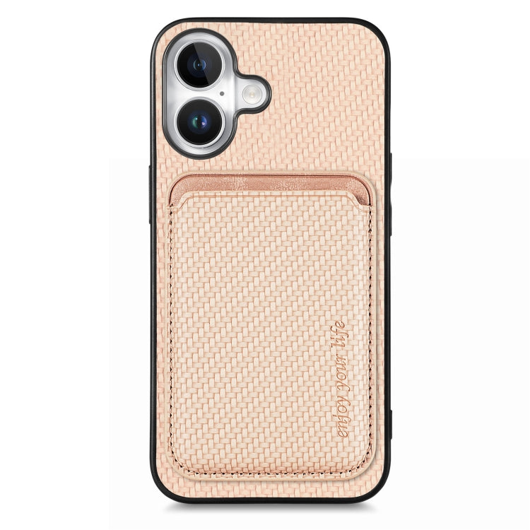 Caja del teléfono Magsafe de la tarjeta de cuero de fibra de carbono, For iPhone 18 Pro / 17 Pro, For iPhone 18 Pro Max / 17 Pro Max, For iPhone 17e / 16e, For iPhone 17, For iPhone Air, For iPhone 16 Pro Max, For iPhone 16 Pro, For iPhone 16 Plus     ...