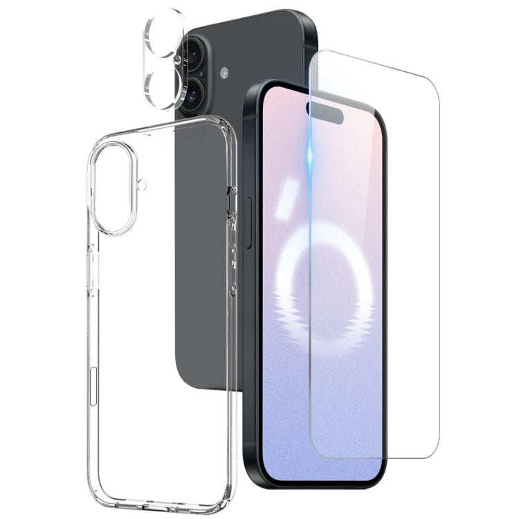 NORTHJO Funda para teléfono 3 en 1 de TPU con película de pantalla y película de lente, For iPhone 17e / 16e, For iPhone 17 Pro Max, For iPhone 17 Pro, For iPhone 17, For iPhone Air, For iPhone 16 Pro Max, For iPhone 16 Pro, For iPhone 16 Plus         ...