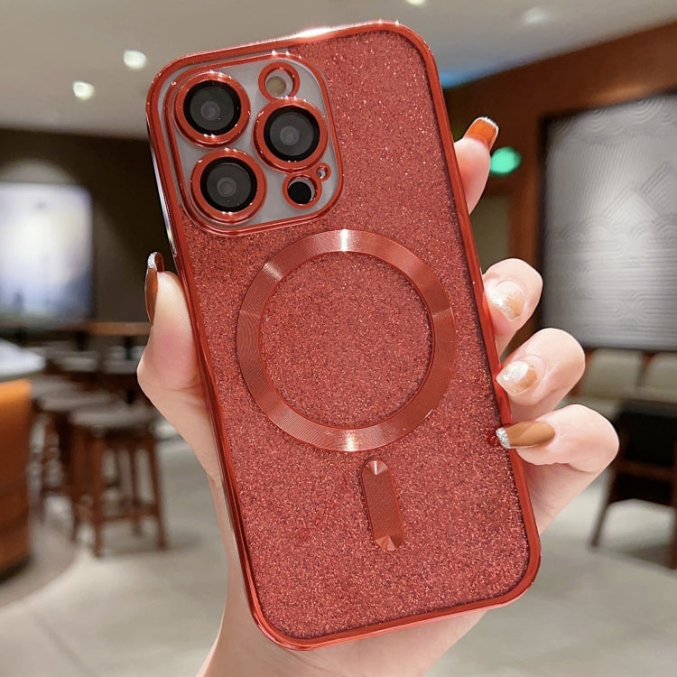 Caja del teléfono de TPU con galvanoplastia con purpurina MagSafe, For iPhone 15, For iPhone 14 Plus, For iPhone 14, For iPhone 14 Pro, For iPhone 14 Pro Max, For iPhone SE 2022 / 7 / 8