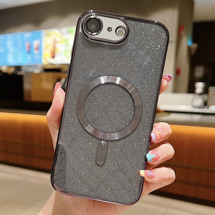 Caja del teléfono de TPU con galvanoplastia con purpurina MagSafe, For iPhone 15, For iPhone 14 Plus, For iPhone 14, For iPhone 14 Pro, For iPhone 14 Pro Max, For iPhone SE 2022 / 7 / 8